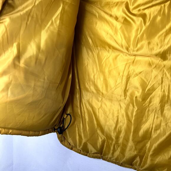 Koman Puffer Vest Mustard Yellow Full Zip Pocket Size Medium - Picture 12 of 13